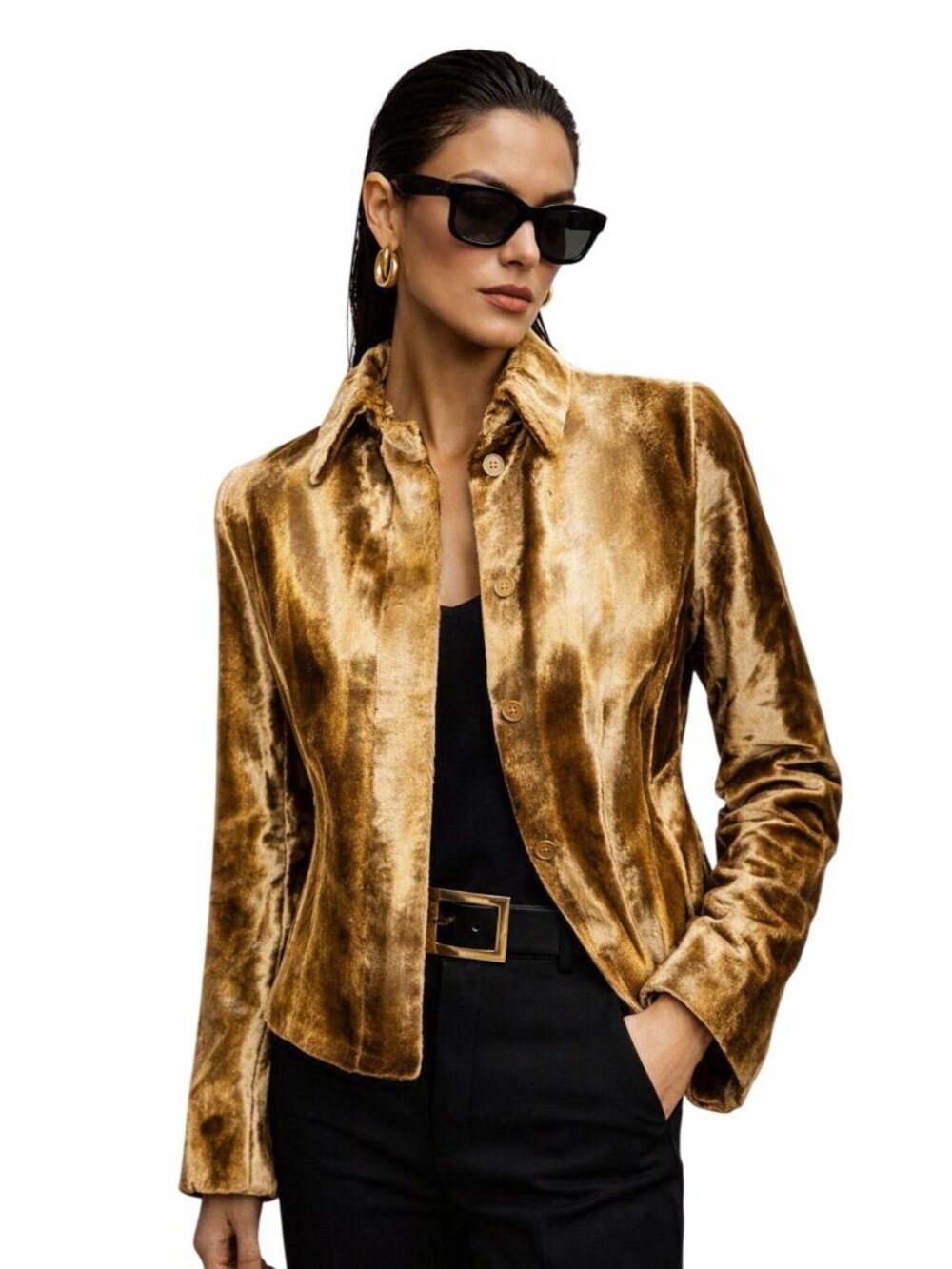 Worth Copper Velvet Blazer Short Statement Jacket Elegant Women 6 Classic Formal